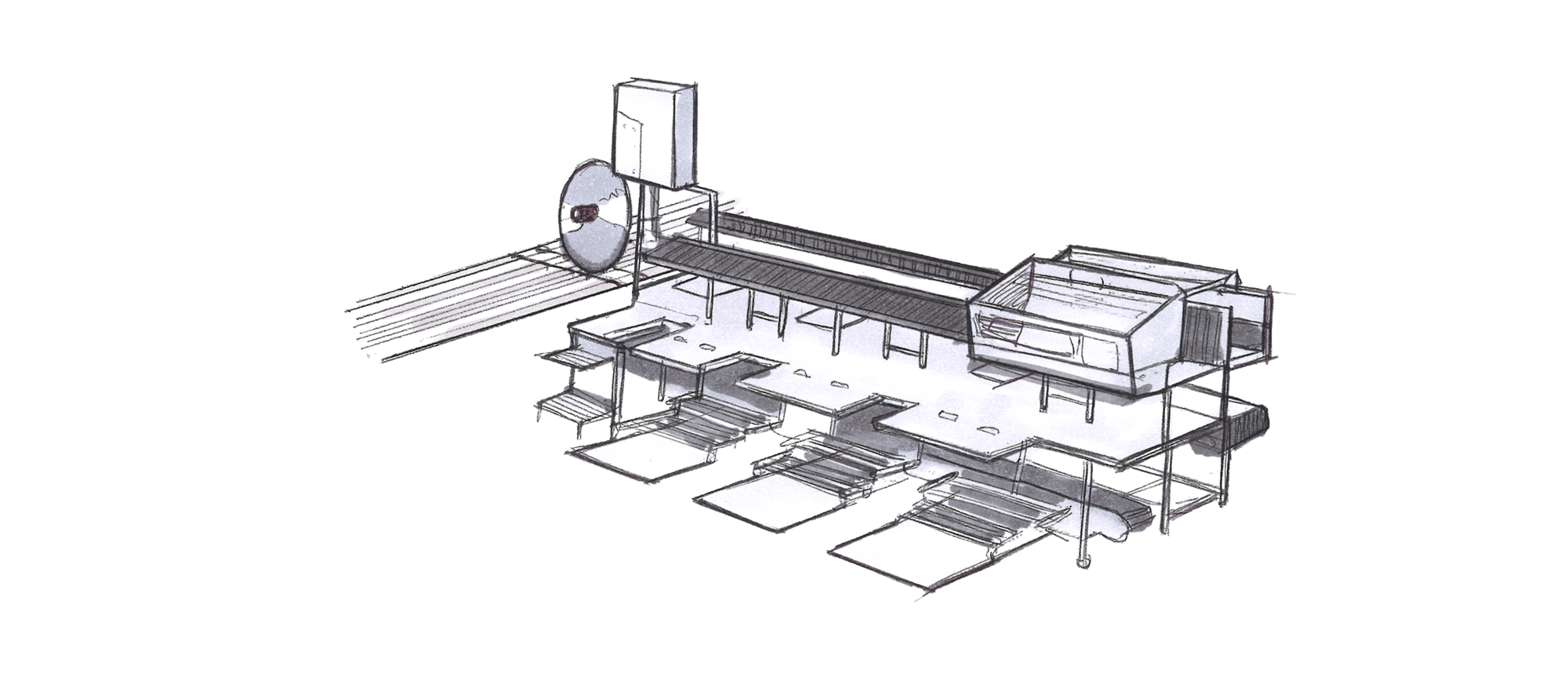Boning system – Ergonomics, optimal material flow, and best cleaning results | © Güdel Group AG Ergonomics, Optimal Material Flow, Best Cleaning Results | © Güdel Group AG