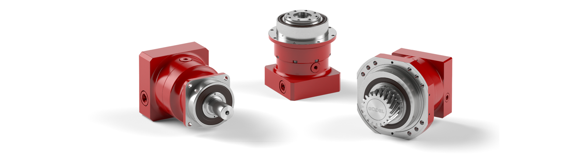 Planetary gear with optimized helical toothing | © Güdel Group AG Planetary gear with optimized helical toothing | © Güdel Group AG